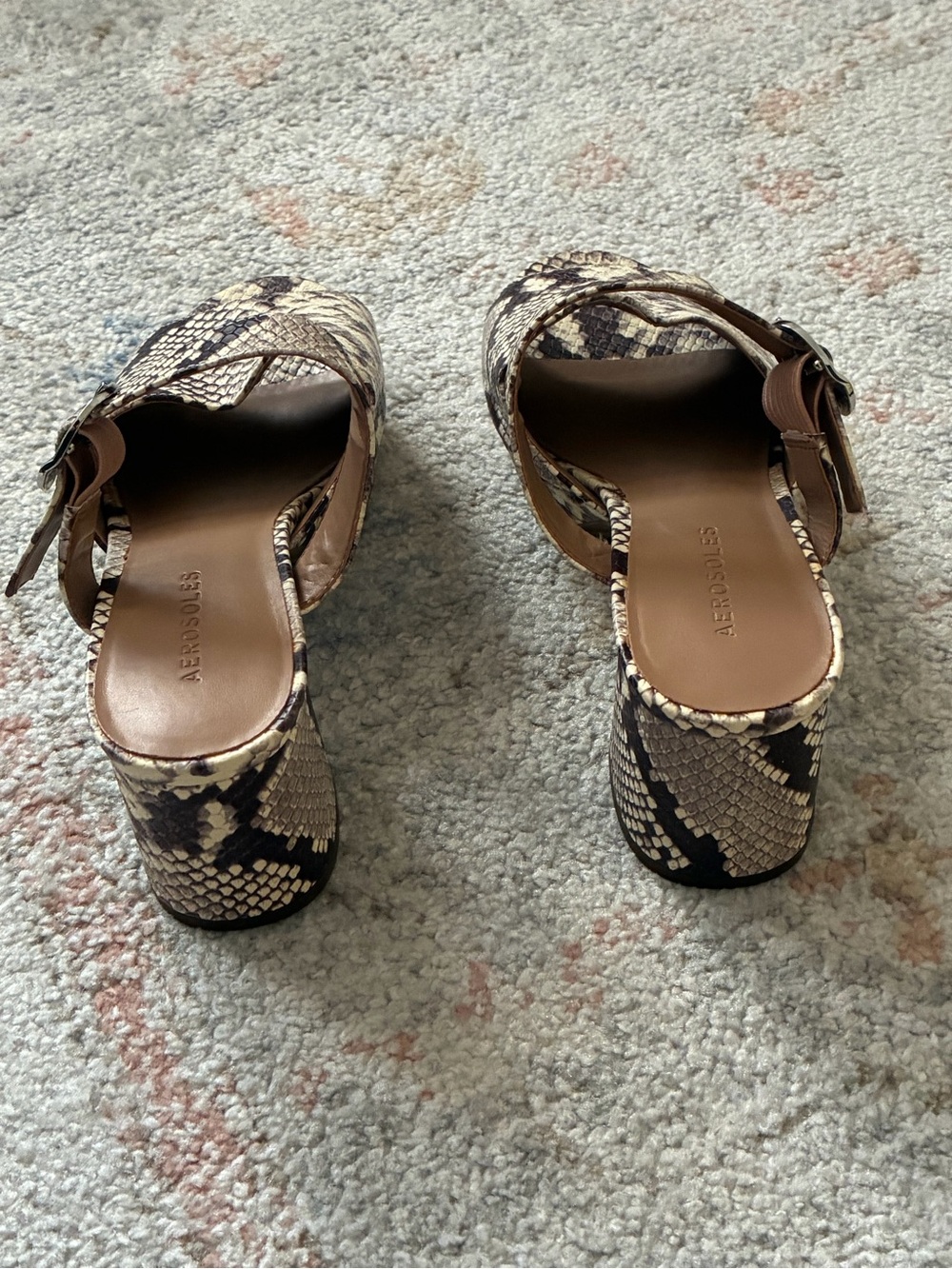 Aerosoles Women's Snake Print Slide Sandals - Size 8.5 - Picture 6 of 7